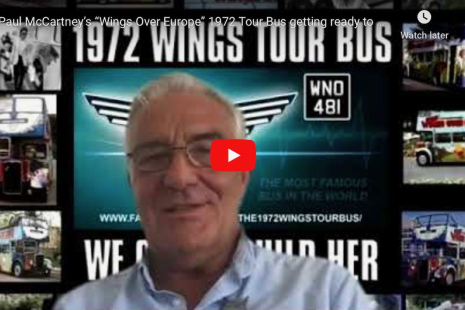 Still from TaRP Zoom call with Tom Jennings Creaven with info about the 1972 Wings tour bus in the background